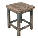 Clayre & Eef Plantentafeltje  40x40x46 cm Blauw Hout Vierkant