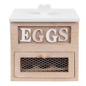 Clayre & Eef Suport d'oeufs 18x9x20 cm Marron Bois Rectangle Eggs