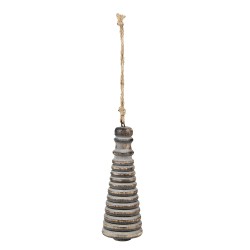 Clayre & Eef Pendant Ø 6x16 cm Grey Wood