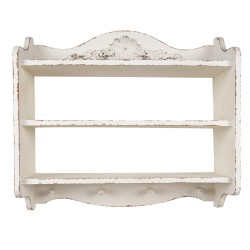 Clayre & Eef Etagère murale 50x19x47 cm Blanc Produit en bois