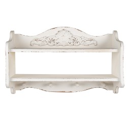 Clayre & Eef Étagère murale 50x19x34 cm Blanc Produit en bois