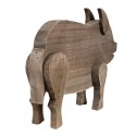 Clayre & Eef Figurine décorative Cochon 42x9x28 cm Marron Bois