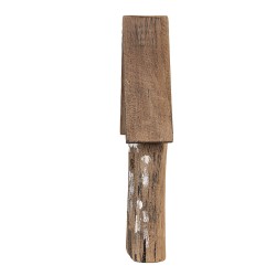 Clayre & Eef Dekorationsfigur Haus 25 cm Braun Weiß Holz