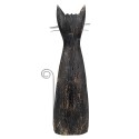 Clayre & Eef Statuetta decorativa Gatto  31 cm Nero Legno