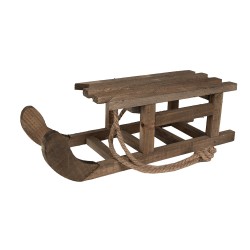 Clayre & Eef Traîneau décoration 38x14x12 cm Marron Bois