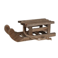 Clayre & Eef Decoratie Slee  30x11x10 cm Bruin Hout