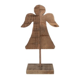 Clayre & Eef Decorative Figurine Angel 18x8x30 cm Brown Wood