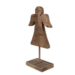 Clayre & Eef Decorative Figurine Angel 18x8x30 cm Brown Wood