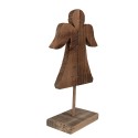 Clayre & Eef Statuetta decorativa Angelo 18x8x30 cm Marrone Legno