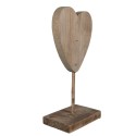 Clayre & Eef Figurine décorative Coeur 15x8x27 cm Marron Bois