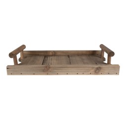 Clayre & Eef Dekoration Serviertablett 47x23x9 cm Braun Holz