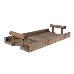 Clayre & Eef Dekoration Serviertablett 47x23x9 cm Braun Holz