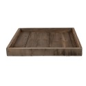 Clayre & Eef Decorative Serving Tray 38x38x4 cm Brown Wood Square