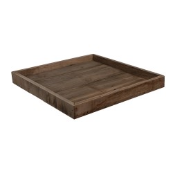 Clayre & Eef Decoratie Dienblad  38x38x4 cm Bruin Hout Vierkant