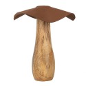 Clayre & Eef Décoration Champignon Ø 16x15 cm Marron Bois Fer