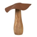 Clayre & Eef Décoration Champignon Ø 13x16 cm Marron Bois Fer