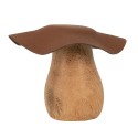 Clayre & Eef Decoration Mushroom Ø 8x7 cm Brown Wood Iron