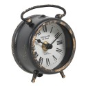 Clayre & Eef Table Clock 9x4x10 cm Brown Metal Round