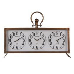 Clayre & Eef Orologio da tavolo 56x45 cm  Color rame Ferro Vetro