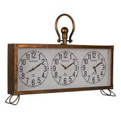 Clayre & Eef Orologio da tavolo 56x45 cm  Color rame Ferro Vetro