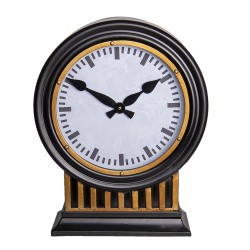 Clayre & Eef Orologio da pavimento 37x45 cm  Nero Metallo