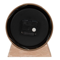 Clayre & Eef Horloge de table 17x20 cm Couleur or Bois Fer Rond