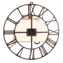 Clayre & Eef Wall Clock 48x50 cm Red White Metal Round Caravan