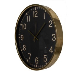 Clayre & Eef Wall Clock Ø 50 cm Black MDF Glass