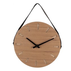 Clayre & Eef Wanduhr Ø 30 cm Braun MDF