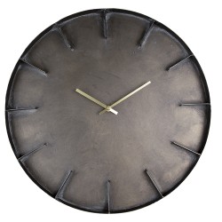 Clayre & Eef Wanduhr Ø 49 cm Grau Eisen Rund