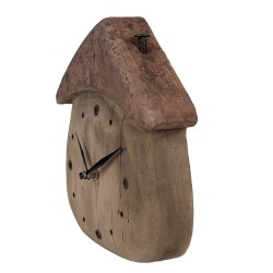 Clayre & Eef Horloge de table 18x5x19 cm Marron Bois