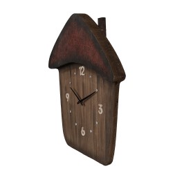 Clayre & Eef Wanduhr 37x4x40 cm Braun Holz