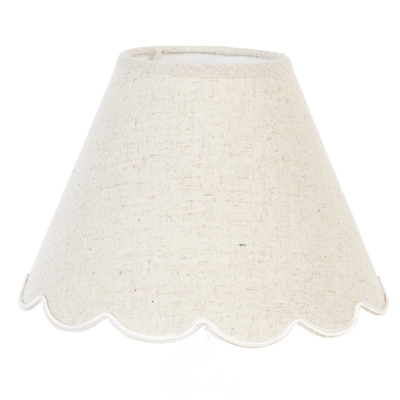 Clayre & Eef Lampshade Ø 22x16 cm Beige Linen Round