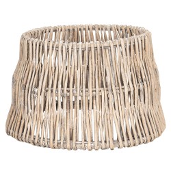 Clayre & Eef Lampenschirm Ø 25x16 cm Beige Rattan Rund