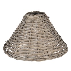 Clayre & Eef Lampenschirm Ø 21x30 cm Braun Rattan Dreieck