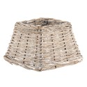 Clayre & Eef Lampenschirm 21x21x14 cm Braun Rattan Quadrat