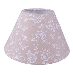 Clayre & Eef Lampshade Ø 26x17 cm Beige White Cotton Flowers