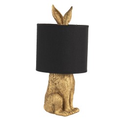 Clayre & Eef Lampe de table Lapin Ø 20x45 cm  Couleur or Noir Plastique