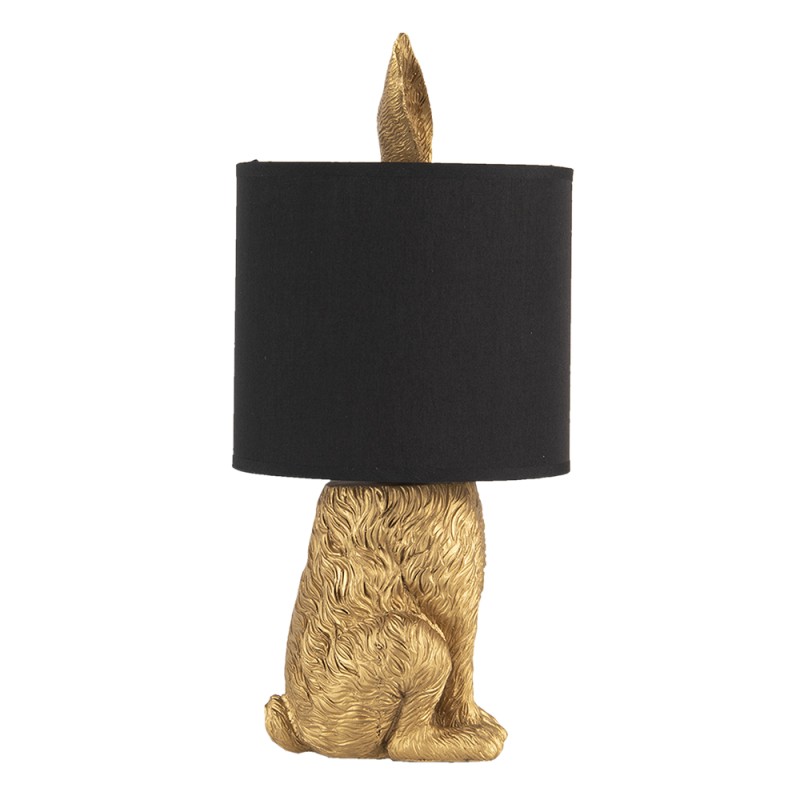 Clayre & Eef Lampe de table Lapin Ø 20x45 cm  Couleur or Noir Plastique