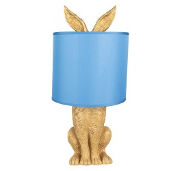 Clayre & Eef Table Lamp Rabbit Ø 20x43 cm Gold colored Plastic