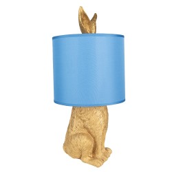 Clayre & Eef Table Lamp Rabbit Ø 20x43 cm Gold colored Plastic