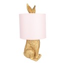 Clayre & Eef Table Lamp Rabbit Ø 20x43 cm Gold colored Plastic