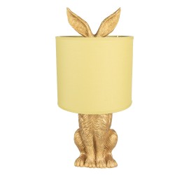 Clayre & Eef Lampe de table Lapin Ø 20x43 cm Couleur or Plastique