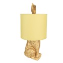 Clayre & Eef Lampe de table Lapin Ø 20x43 cm Couleur or Plastique