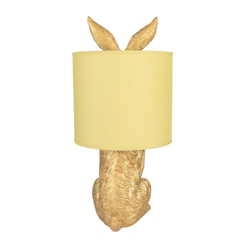 Clayre & Eef Lampe de table Lapin Ø 20x43 cm Couleur or Plastique