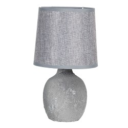 Clayre & Eef Table Lamp Ø 15x26 cm  Grey Ceramic Round