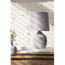 Clayre & Eef Lampada da tavolo Ø 15x26 cm  Grigio Ceramica Rotondo