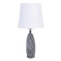 Clayre & Eef Table Lamp 26x19x38 cm  White Grey Plastic Oval