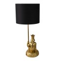 Clayre & Eef Lampada da scrivania Scimmia Ø 23x45 cm  Color oro Nero Plastica