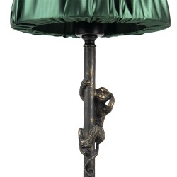 Clayre & Eef Tischlampe Ø 25x55 cm  Braun Grün Kunststoff Affe